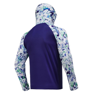 Custom 180 GSM Polyester Spandex Fishing Shirt Unisex UPF 50 Hooded Fishing Jersey Camo Sublimated Quick Dry Cool Hoody Shirts - Product Image 4