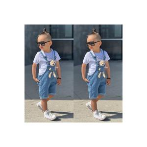 Shorts, Salopet e t-shirt con orsacchiotto di jeans - Product Image 3