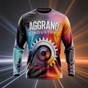 Camiseta personalizada sublimada para motocross BMX, camiseta de manga larga de secado rápido para carreras de carretera, camiseta personalizada para hombre - Product Image 1