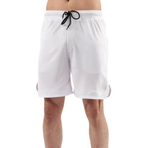 Gran oferta, pantalones cortos de entrenamiento de gimnasio personalizados para hombres, diseño informal de poliéster liso para adultos - Product Image 1