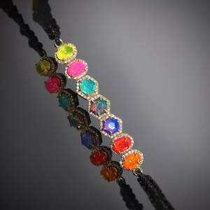 Genuine Multi Colors <b>Opal</b> Charm Bracelet Natural Ethiopian <b>Opal</b> Bracelet Jewelry Hexagon Shaped Fire <b>Opal</b> Bracelet <b>Gift</b> for Love - Product Image 3