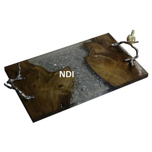 Plateau en bois de serveur de petit déjeuner et de nourriture d'occasion de restauration de cuisine quotidienne à la maison - Product Image 1