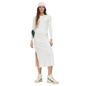 Vestido midi con cuello asimétrico - Product Image 1
