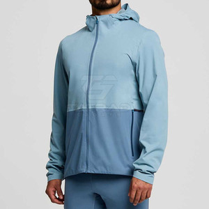 Vestes coupe-vent en toile à capuche pour hommes, de haute qualité, très vendues, vêtements décontractés, logo frontal, faible MOQ, nouvelle arrivée - Product Image 2