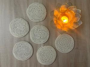 Factory Custom Luxury Embroidery Beaded <b>Coaster</b> Handmade Glass Beads Animal Cup Mat Placemat Wedding Home Eco-Friendly - Product Image 5