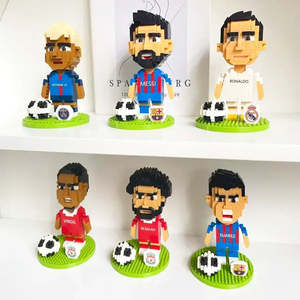 Micro Miniature Footballers Micro-<b>Blocks</b> ABS <b>Plastic</b> Construction Toy <b>Block</b> Set DIY Electronic Model Toy in Cartoon Style - Product Image 5