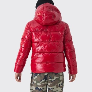 Chaqueta Acolchada para Hombre, Estilo Urbano, Holgada, con Forro Acolchado, Repelente al Agua, Diseño Sólido Brillante de Poliéster, OEM - Product Image 3