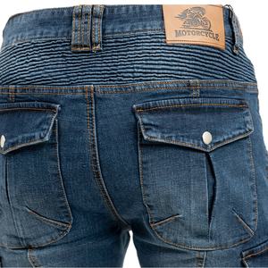 D-Ride Moto Jeans de motard pour homme en denim bleu respirant à séchage rapide, avec protections amovibles, design multi-poches, mélange polyester/coton, personnalisable - Product Image 3