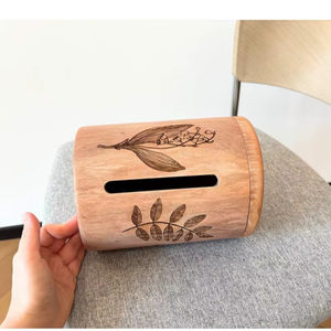 Caja de Pañuelos de Madera de Nogal de Lujo y Duradera |   Portarrollos de Papel Moderno de Madera para Baño y Sala de Estar |   Estuche de Almacenamiento de Escritorio Decoración del Hogar - Product Image 1