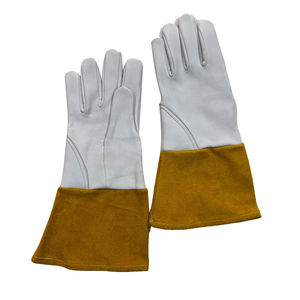 High Quality XL Size Tig Welding <b>Gloves</b> Leather <b>Long</b> Sleeve Mitts Heat Resistant for Safety Use OEM Cheap Price - Product Image 5