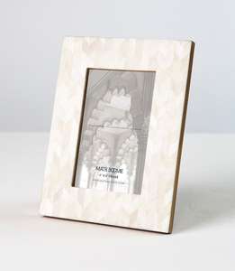 4x6 Photo Cadre Photo En Bois Os Photo Noir Et Blanc Cadre Photo 4x6 Boho Cadre Incrustation Table Photo - Product Image 5