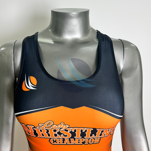 ชุดนักมวยปล้ำดีไซน์เฉพาะตัว ยืดหยุ่นสูง แบบซับลิเมชั่น ขายส่ง ชุดยกน้ำหนักแบบชิ้นเดียว - Product Image 6