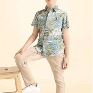 Collection chaude garçons décontracté à manches longues imprimé Polo t-shirt été toute la journée porter des pantalons courts bébé costume avec des imprimés d'animaux - Product Image 5