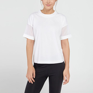 Costume En Gros Tissu 100% Coton Uni Pour Impression personnalisée Crop Top Femmes Rond-Cou T-Shirts - Product Image 1