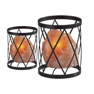 โคมไฟคริสตัลหินเกลือหิมาลัยสีชมพูรูปทรงกระบอกแกะสลักดีไซน์แบบสัมผัสจริงของขวัญตกแต่งวันหยุด - Product Image 3