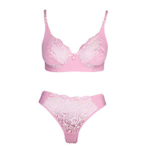 Ensemble soutien-gorge et culotte pour femme - Rose clair - Product Image 1