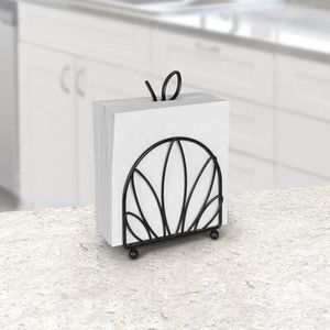 Vente chaude porte-mouchoirs de haute qualité en bois base en métal forme ronde porte-serviettes pour la maison décoration de table porte-serviettes - Product Image 2