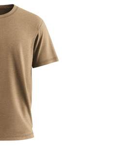 <b>Men</b> Plain Khaki Cotton T Shirt Classic Crew Neck Short Sleeve Tee Soft Breathable Casual Summer <b>Top</b> OEM Custom Logo - Product Image 3