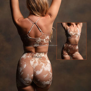 Leggings de Yoga Sólidos para Mujer Hechos a Medida, Cintura con Cordón para Fitness, Correr, Ropa Deportiva Transpirable de Spandex/Poliéster al por Mayor - Product Image 5