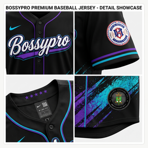Maillot de baseball personnalisé Bossypro Industries en polyester 100 % sublimé, entièrement boutonné, respirant, uniforme de sport court pour enfants - Product Image 4