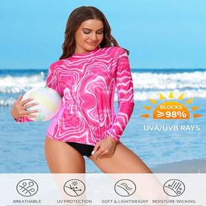 2024 último diseño Unisex estándar de todos los tiempos de manga larga UPF 50 Rash Guard Anti-UV Surf Shirt para protección solar precio - Product Image 4