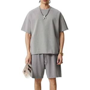 Conjuntos de verano para hombre, camisetas de manga corta, pantalones cortos, trajes de dos piezas, chándal transpirable, trajes holgados informales para hombre, conjuntos de ropa deportiva - Product Image 1