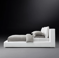 Cadre de lit king size confortable de style nordique, rembourré, de haute qualité, cadre de lit queen size de luxe pour la chambre à coucher