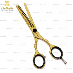 Ciseaux de barbier en acier inoxydable R.A.A. INTERNATIONAL avec peigne détachable, modèle RAA-154, pour salon de coiffure, coupe et effilage des cheveux - Product Image 4
