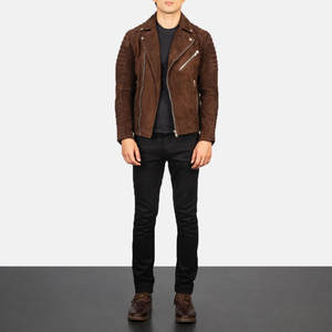 El mejor precio al por mayor, chaqueta de manga larga con flecos de cuero de ante para hombre, ropa informal de invierno, Material de lona de Color sólido, secado rápido - Product Image 6