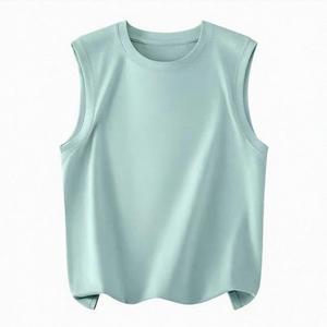 Camiseta sin Mangas de Gimnasio 100% Algodón, Precio de Fábrica, Secado Rápido, Transpirable, Tejida, Informal, con Logotipo Personalizado, Lisa, 220 g/m² - Product Image 5