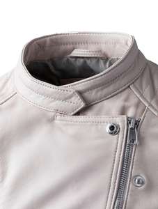 Chaqueta de Motocicleta de Cuero Genuino Transpirable para Mujer, Invierno/Primavera, con Logotipo, Cremallera, Relleno de Algodón Tejido, Forro de Seda, Estilo 2025 - Product Image 2