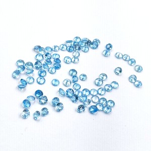 6mm Top Quality Swiss <b>Blue</b> Topaz Round Cut Loose Gemstone Natural <b>Blue</b> Topaz Faceted <b>Beads</b> for Jewelry Making By Wholesaler - Product Image 5
