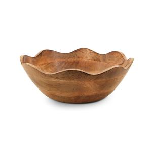 Tazón de Madera de Lujo Premium para Servir Frutas, Diseño Hecho a Mano, Tazón Decorativo para el Hogar, Cocina, Mesa, Boda - Product Image 1