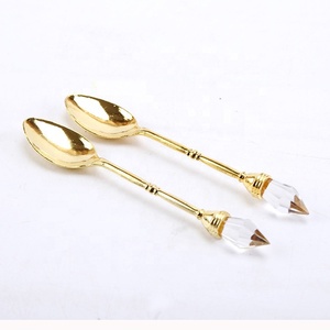 Pleasant Designed Crystal Inlaid Tableware Spoon Luxury Metal Silverware Colorful Flatware <strong>Set</strong> Stainless Steel Cutlery - Product Image 2