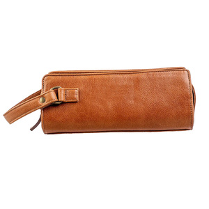 Trousse de toilette de luxe vintage en cuir premium pour homme, grande capacité, double fermeture éclair, durable et pliable - Product Image 6