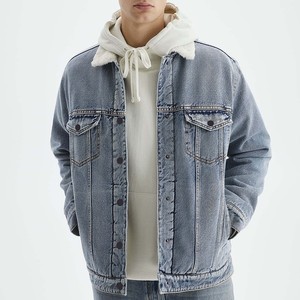 Men Winter Denim Jacket 100% Cotton <b>Vintage</b> Style Reversible Button Closure Stylish Regular Sleeve Design Fashion Comfort Jacket - Product Image 5