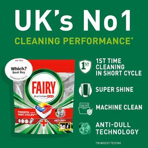 Tablettes lave-vaisselle Fairy Platinum+ Complete, 114 unités, lot de tablettes lave-vaisselle - Product Image 6