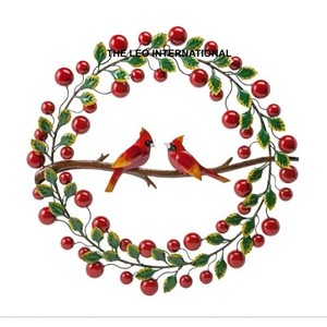 Couronne de Noël en métal en forme de feuille, style fantaisie, ornement suspendu, vente chaude, couronne de Noël de la plus haute qualité - Product Image 3