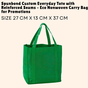 Fourre-tout personnalisé Spunbond avec coutures renforcées Sac de transport écologique non tissé pour les promotions - Product Image 1