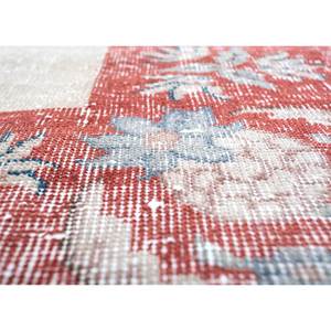 Tapis en laine noué à la main beige-brun vintage pour la maison - Idéal pour salon, couloir, entrée, chambre d'adolescent - Motif médaillon rectangulaire en puzzle - Product Image 3