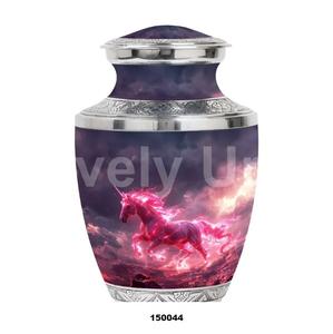 Urna de unicornio para recuerdo de cenizas, urna conmemorativa para adultos para hombre y mujer, urna grande de aluminio con bolsa de terciopelo gratis - Product Image 1