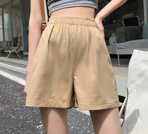 Short décontracté taille haute A-Line pour femme Short sportif avec ceinture Style confort Conçu pour le bureau ou le printemps été Short pour femme - Product Image 3