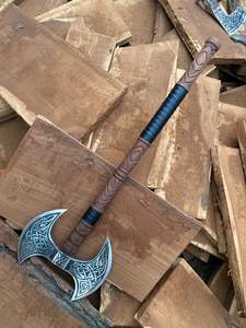 Hachas Vikingas de Grado Industrial Thewizcrafts, Hechas a Mano, con Mango de Acero al Carbono Forjado, HRC 58-60, Cabeza de Hacha Vikinga Personalizada para Camping - Product Image 5