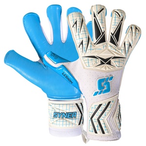 Professional Soccer Goalkeeper Gloves with Adjustable Wrist <b>Strap</b> and Latex <b>Finger</b> Protection - Product Image 1