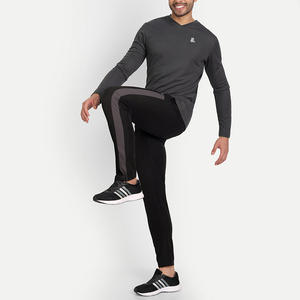 T-shirt en coton à manches longues pour homme, col en V, logo personnalisé, t-shirt à manches longues pour homme, col en V - Product Image 5