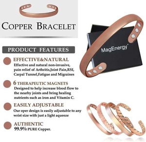 Brazaletes de cobre Nueva llegada 2024 Pulsera de cobre hecha a mano Brazalete de cobre sólido puro al mejor precio - Product Image 5