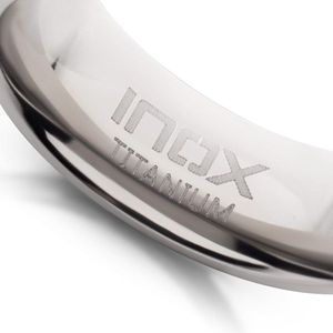 INOX Comfort Fit Chevron <b>Ring</b> Black IP Titanium Matte Finish for Wedding - Product Image 4