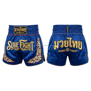 Pantalones Cortos de Kickboxing de Satén Grueso al por Mayor, Etiqueta Tejida Personalizada, Pantalones de Lucha Muay Thai, Proveedor OEM - Product Image 5
