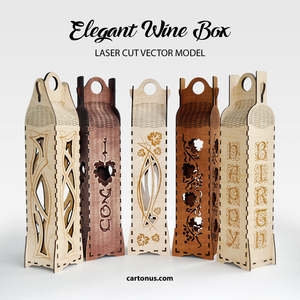 Elegante Caja para Vino con Diseño Láser Hecho a Mano - Product Image 6