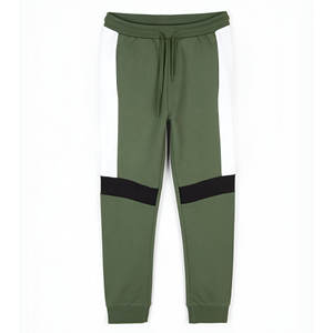Men's Trendy <b>High</b> <b>Waist</b> Cotton Fleece Jogger Pants Long Slim Fit Sweatpants with <b>Elastic</b> Cuff OEM Customizable <b>Trousers</b> - Product Image 1